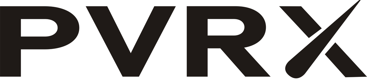 PVRX wordmark in black